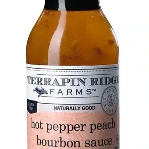 Hot Pepper Peach Bourbon Sauce