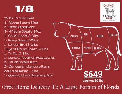 1/8 Beef Side Package Quincey Legacy
