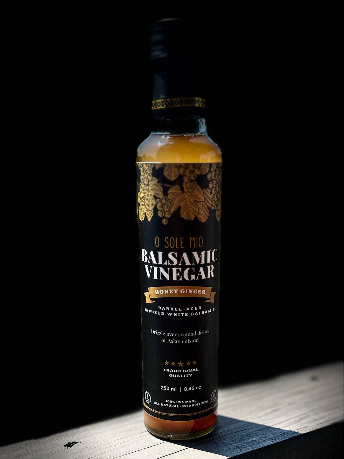 O Sole Mio Honey Ginger Balsamic Vinegar 250ml