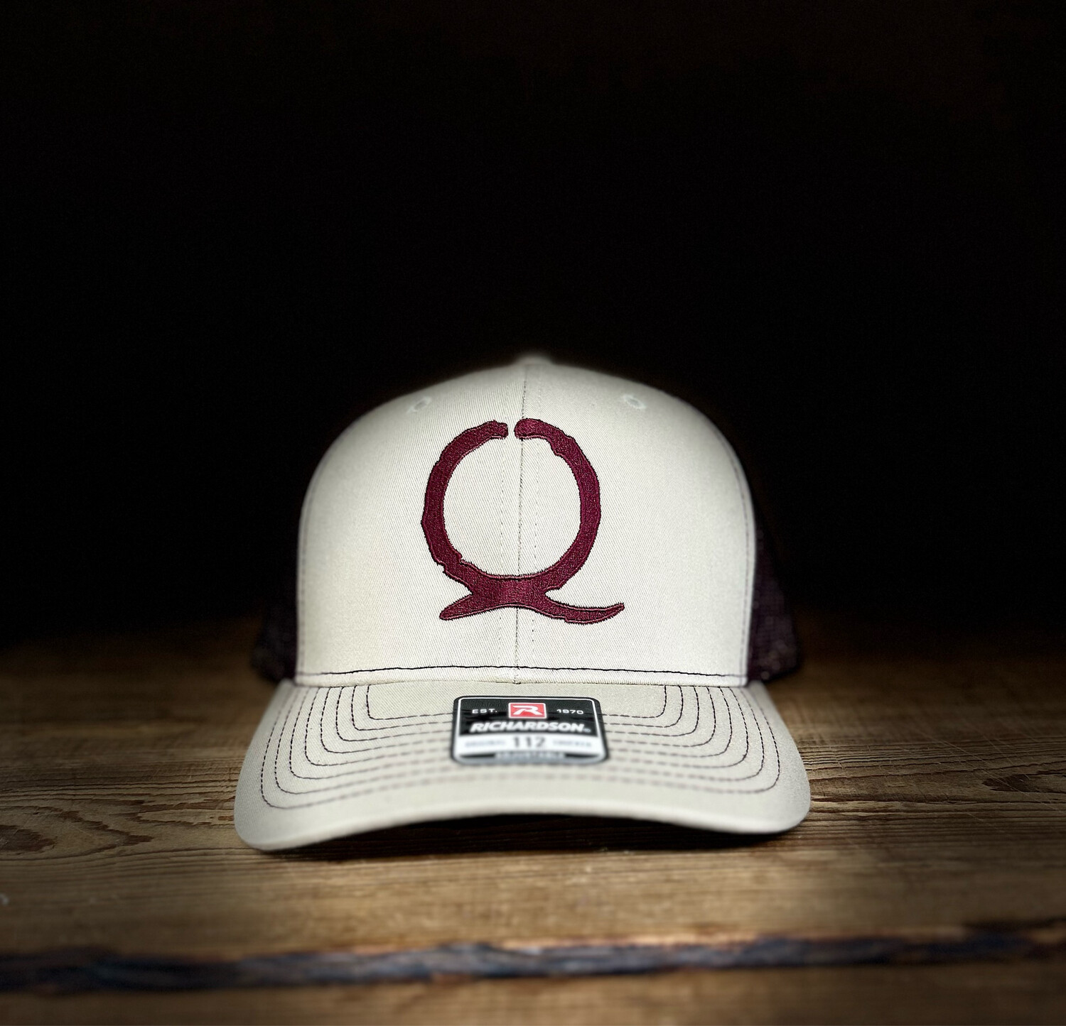 Quincey Cattle Khaki/ Burgundy Richardson - Snapback Trucker Cap
