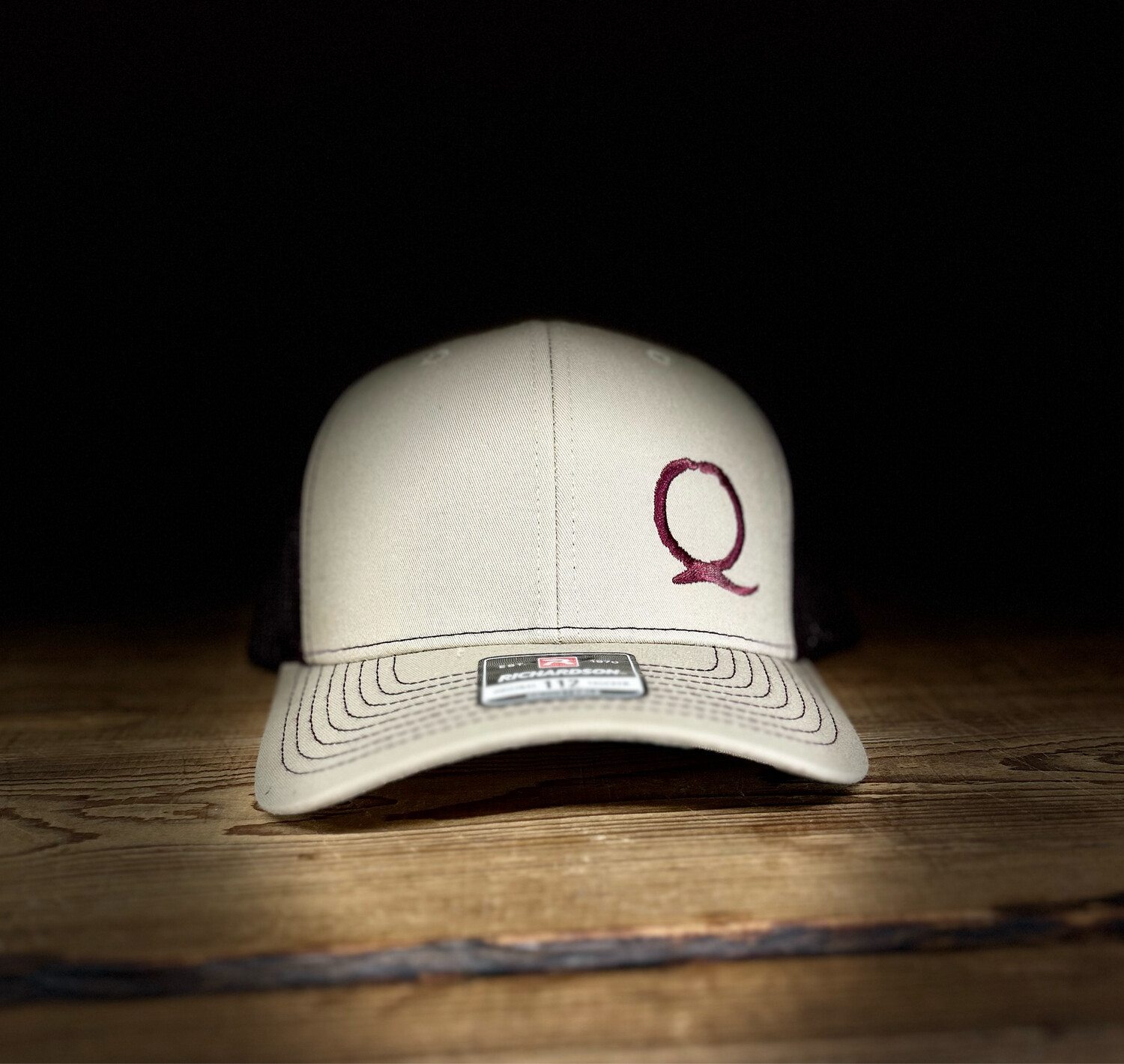Quincey Cattle Khaki/ Burgundy Richardson - Snapback Trucker Cap