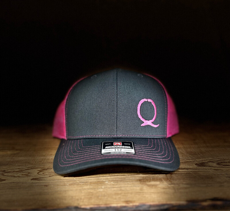 Quincey Cattle Charcoal/ Neon Pink Richardson - Snapback Trucker Cap
