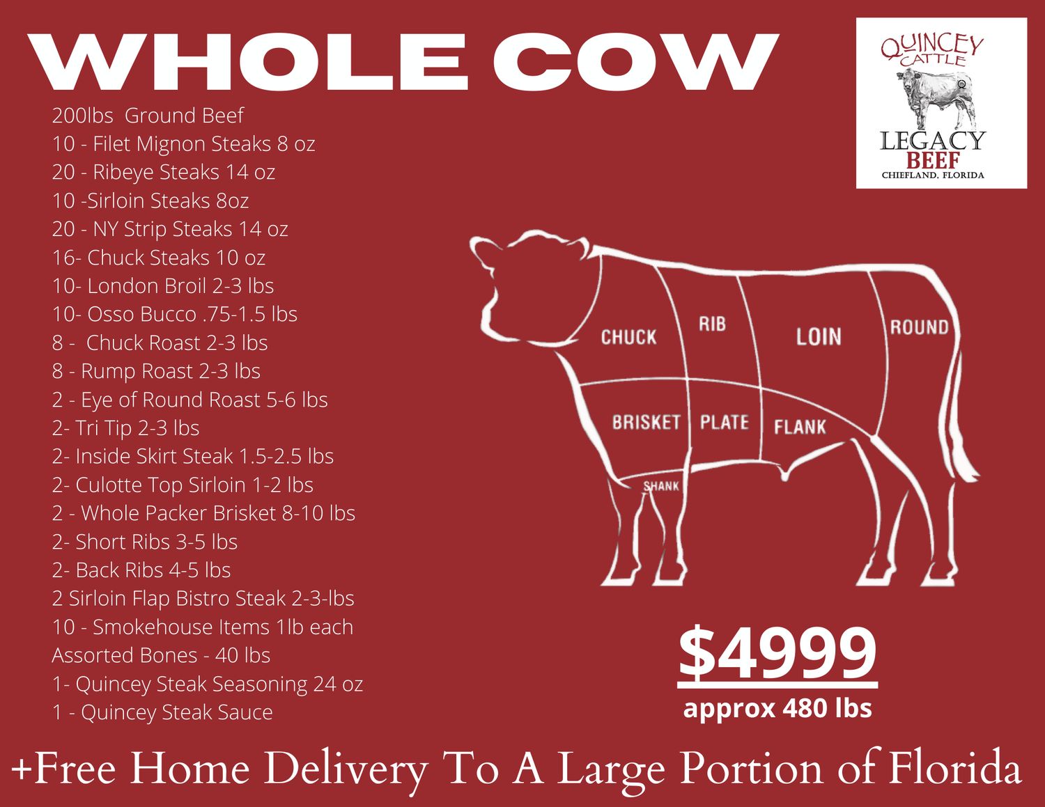Whole Beef Side Package Quincey Legacy