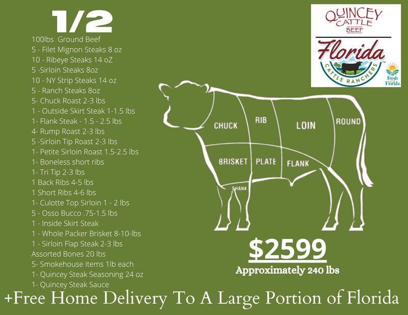 1/2 Side Package Florida Cattle Ranchers All Natural