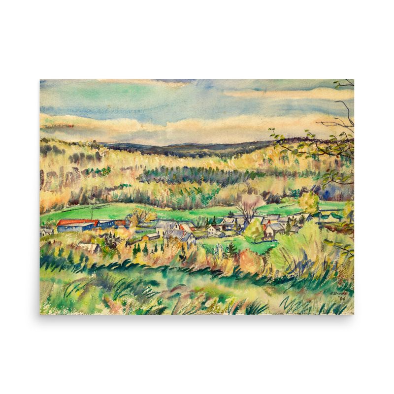 “View from The Hill” – Starks Village in the 1986 by Harry Brown