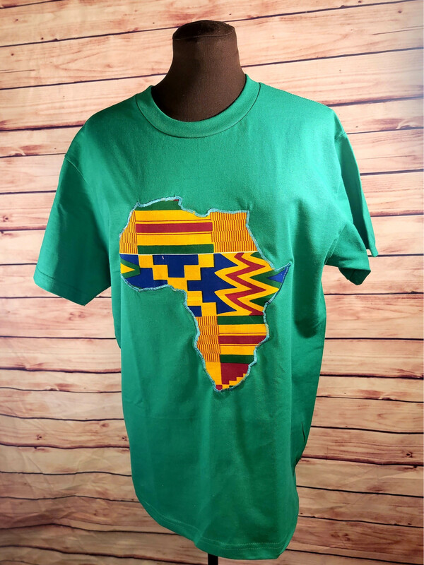 Unisex Kelly Green Africa Patch Tee