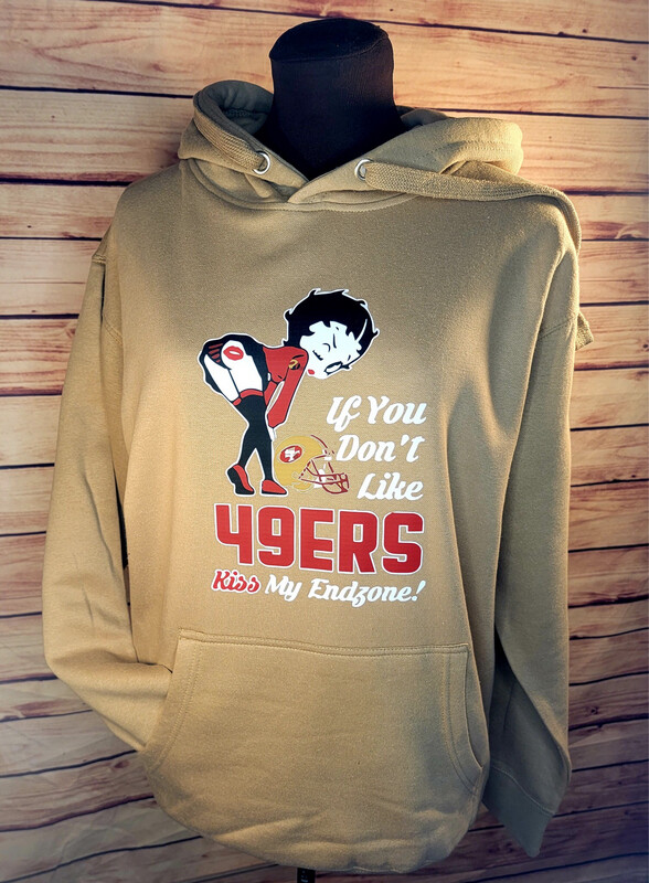 Unisex Gold Betty Boop 49er Hoodie