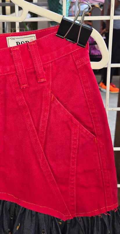 BOOTS On the Ground Red Wranger 3 tier ruffle skirt