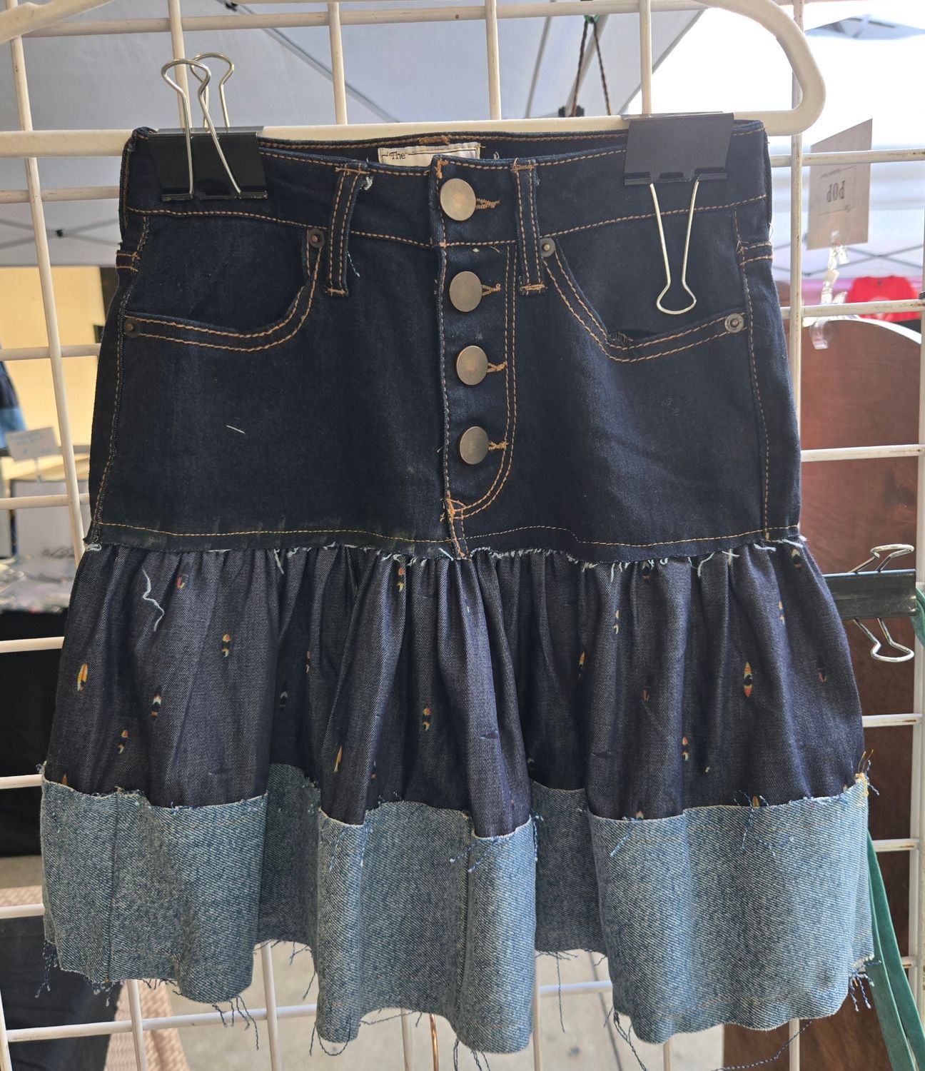 Boots on the ground XSmall button fly Western Skirt