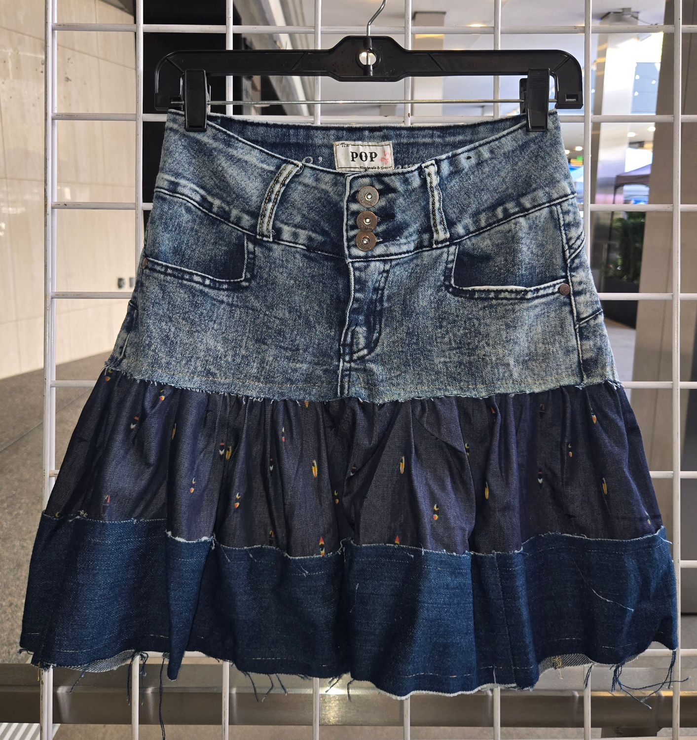 Boots on the Ground Acid Wash Small Western Skirt