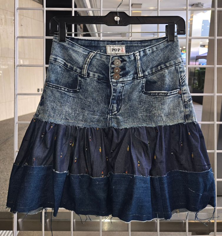 Boots on the Ground Acid Wash Small Western Skirt