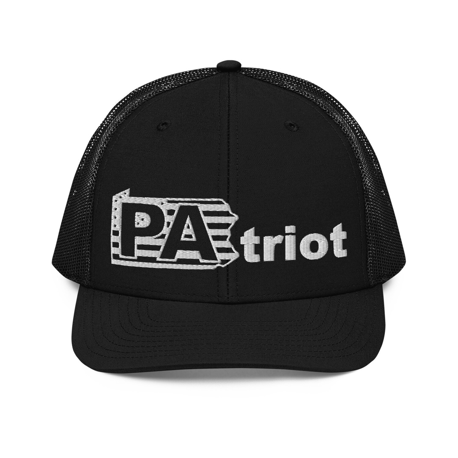 Patriot Embroidered Trucker Cap, Color: Black
