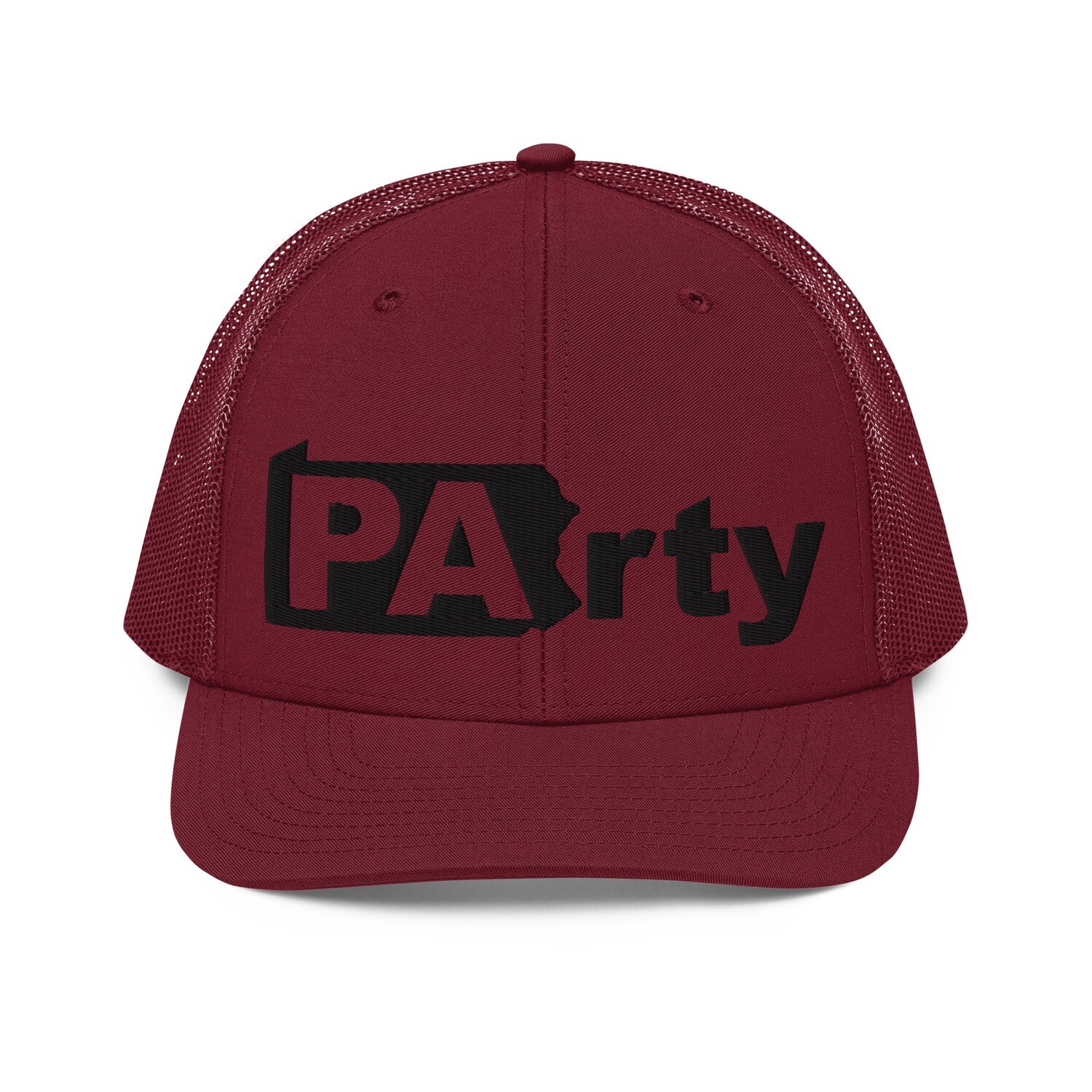 Party Embroidered Trucker Cap, Color: Cardinal