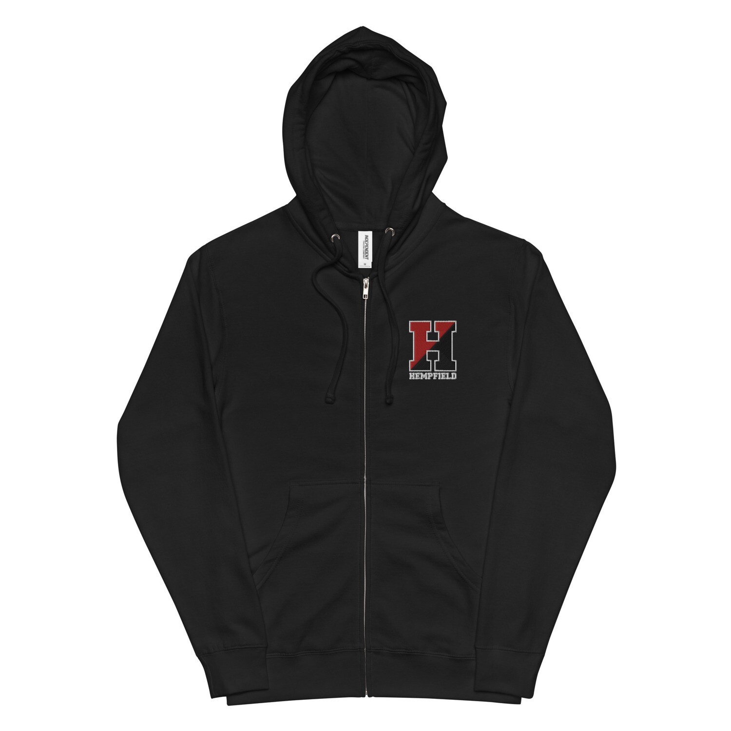 Hempfield "the H" Embroidered Fleece Zip Up Hoodie, Size: S