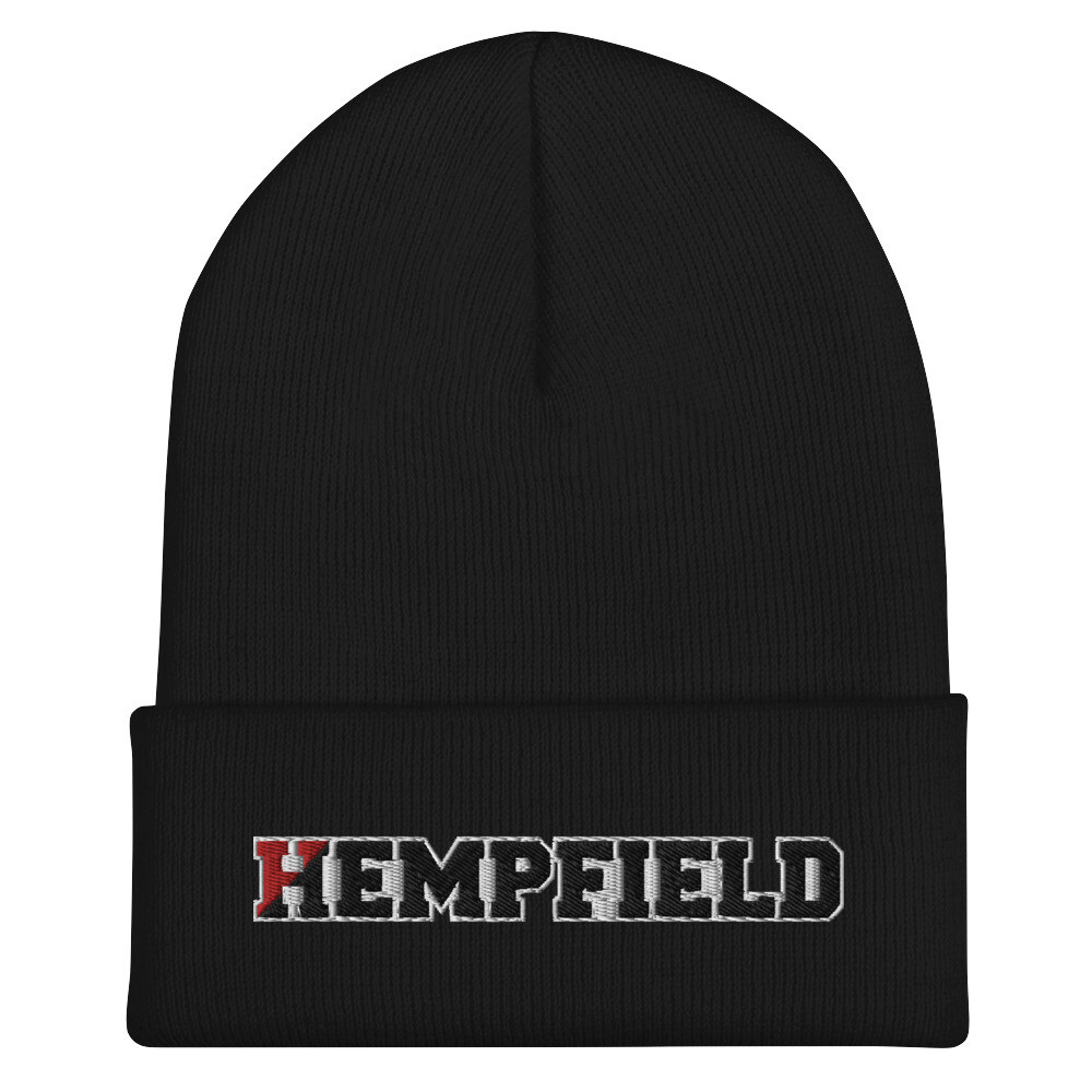 Hempfield Embroidered Cuffed Beanie, Color: Black