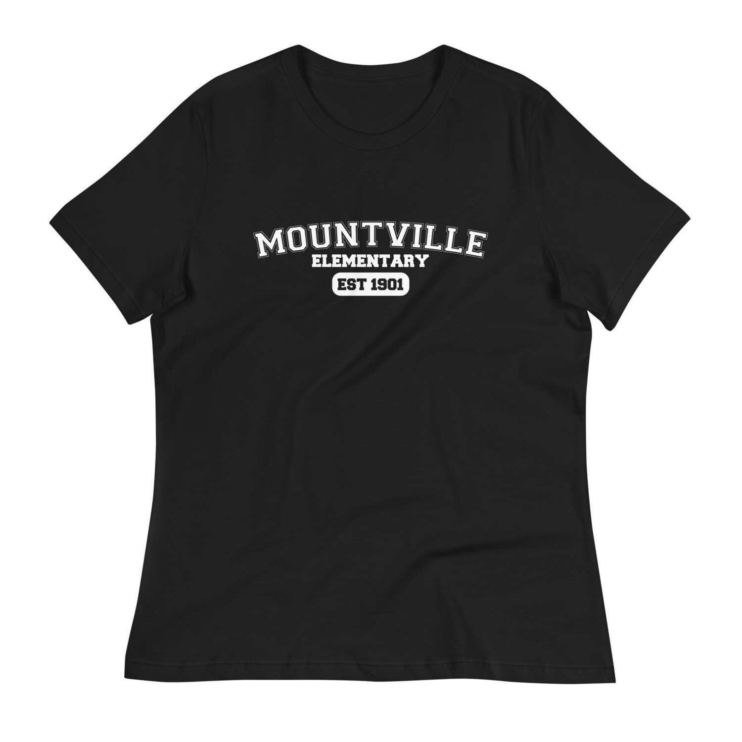 Mountville Elementary Classic Women's Relaxed T-Shirt, Color: Black, Size: S