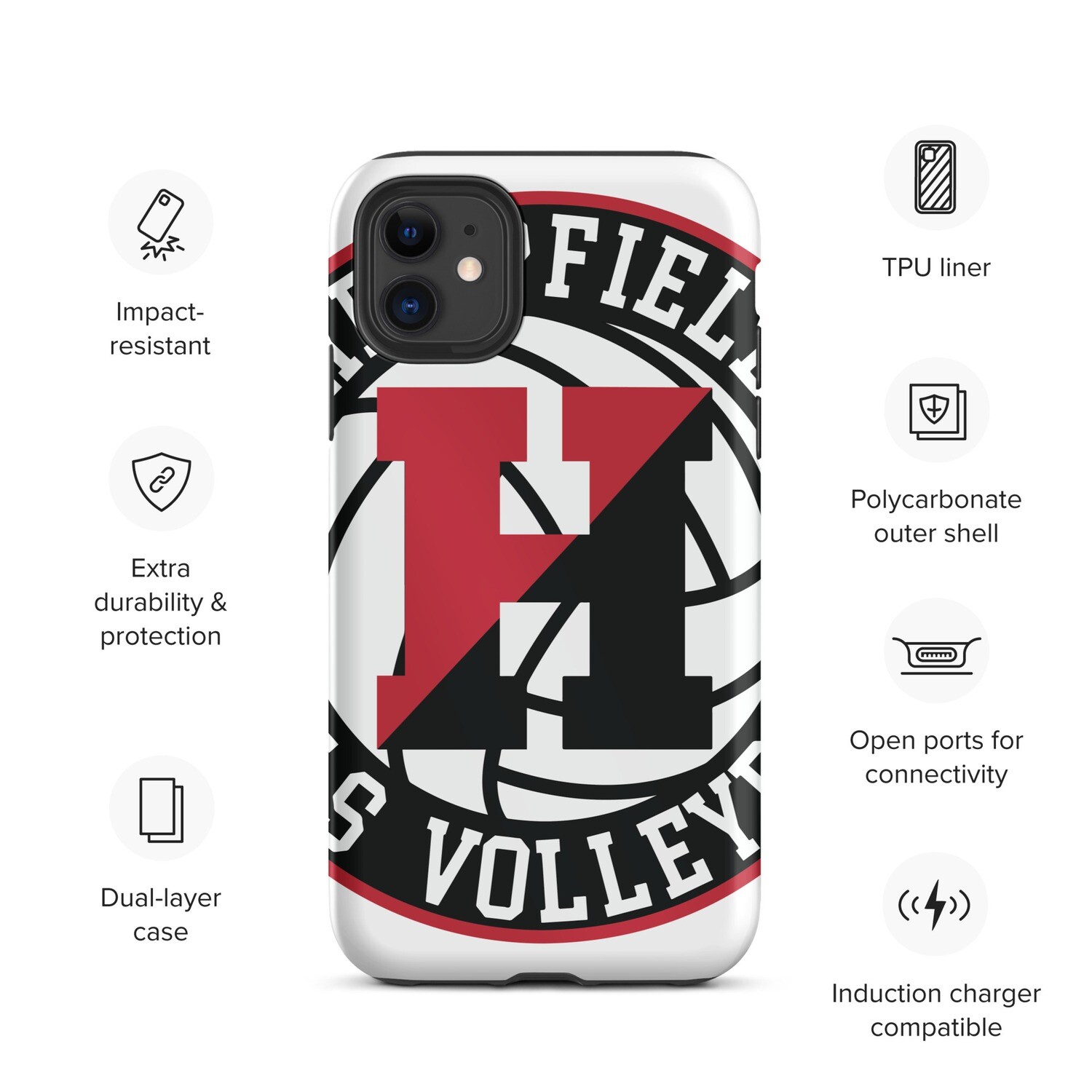 Hempfield Girls Volleyball Tough iPhone case