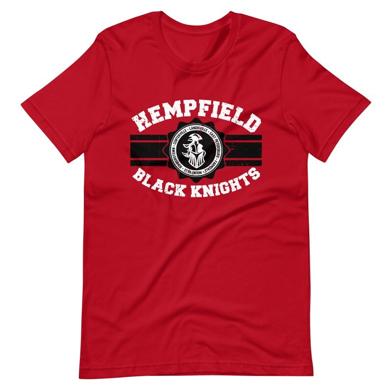 Hempfield Round Table Premium Tee, Color: Red, Size: XS