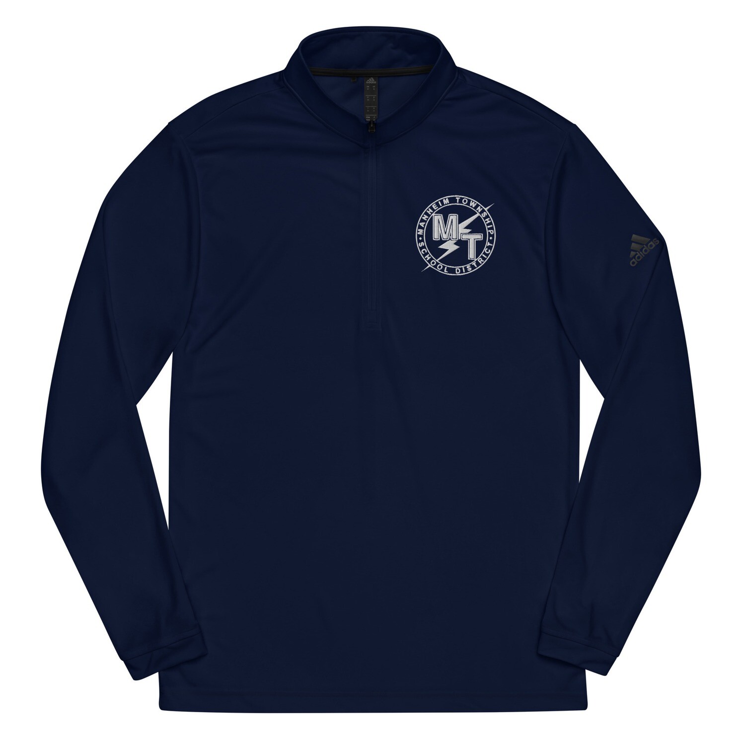 Township Logo Embroidered Adidas Quarter zip pullover, Color: Collegiate Navy, Size: S