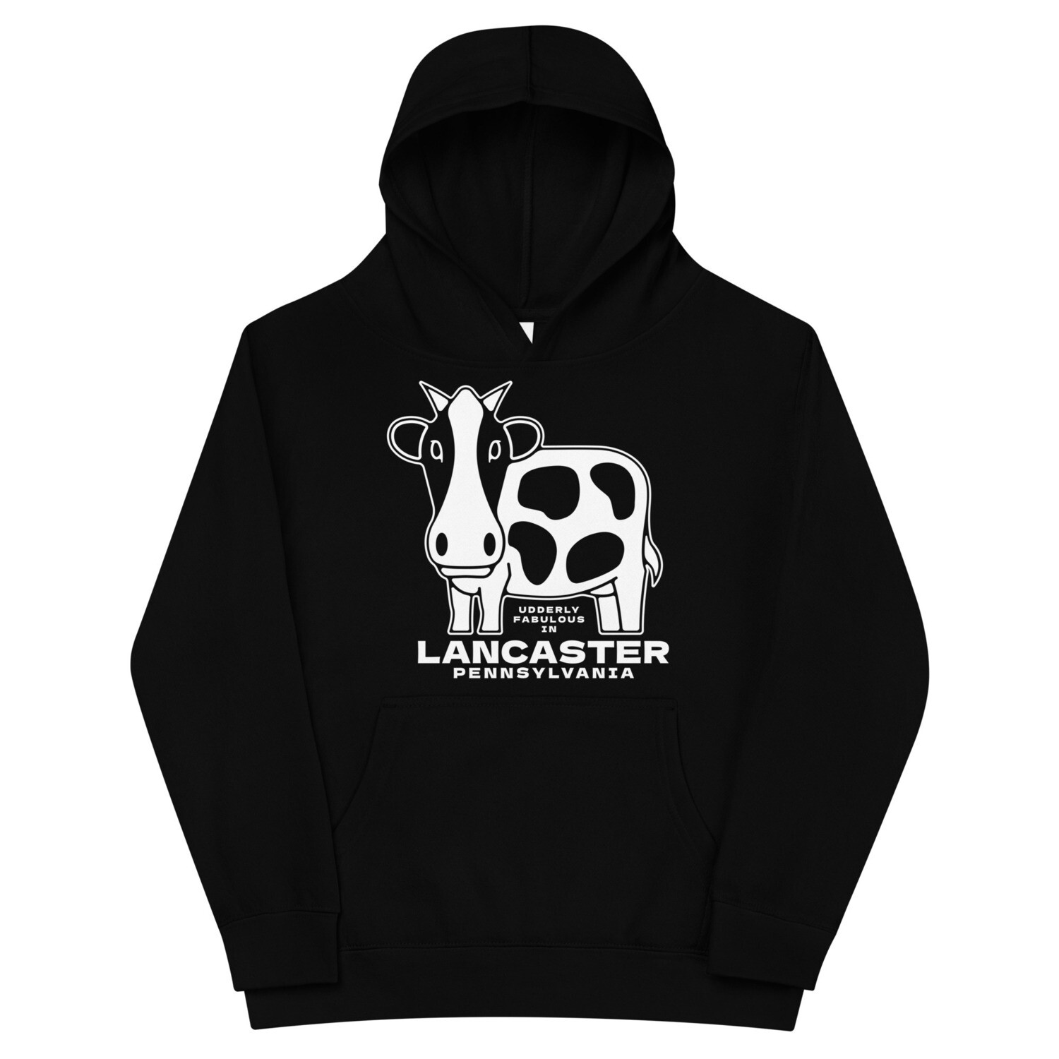Udderly Fabulous Lancaster Kids fleece hoodie