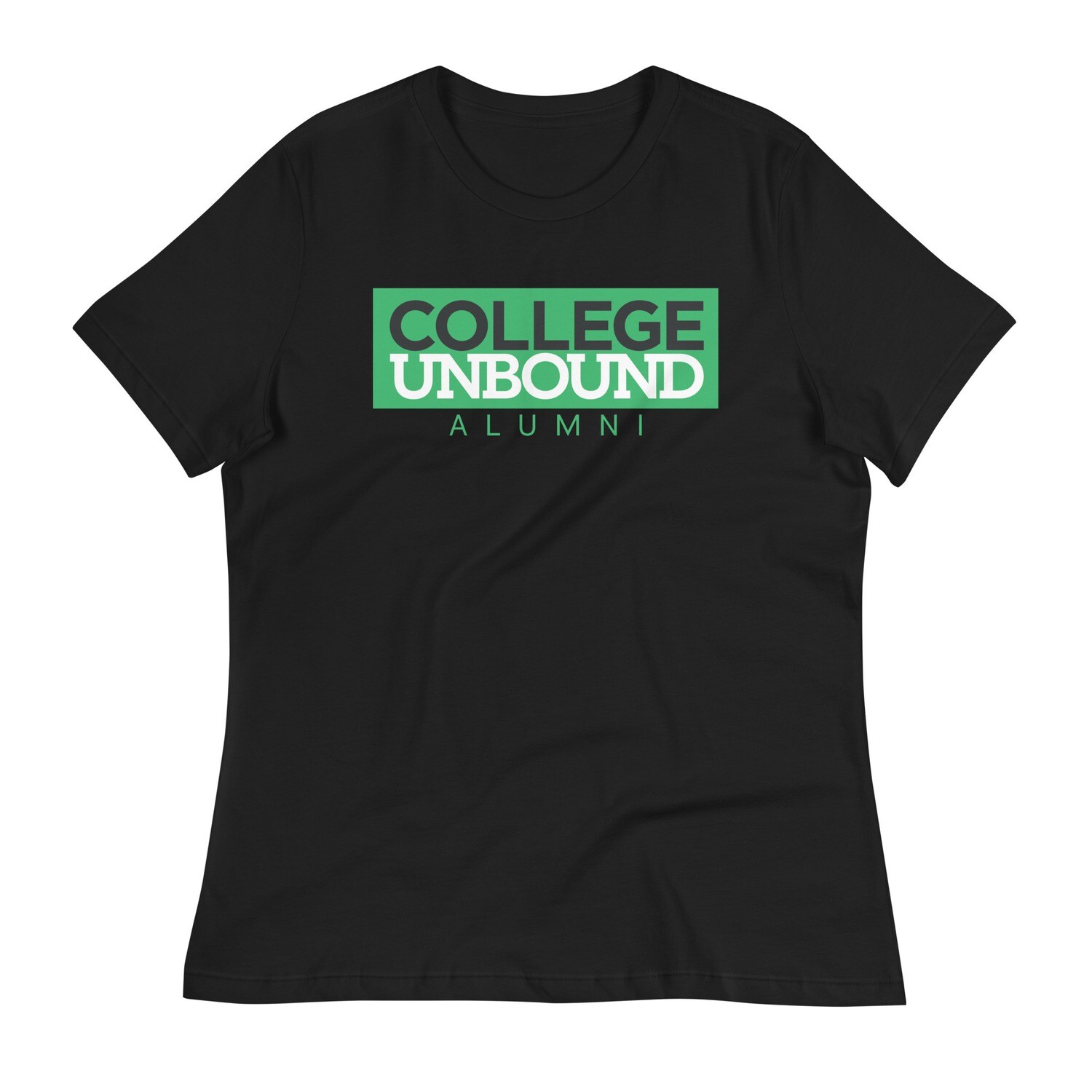 College Unbound Alumni Women's Relaxed Tee, Color: Black, Size: S