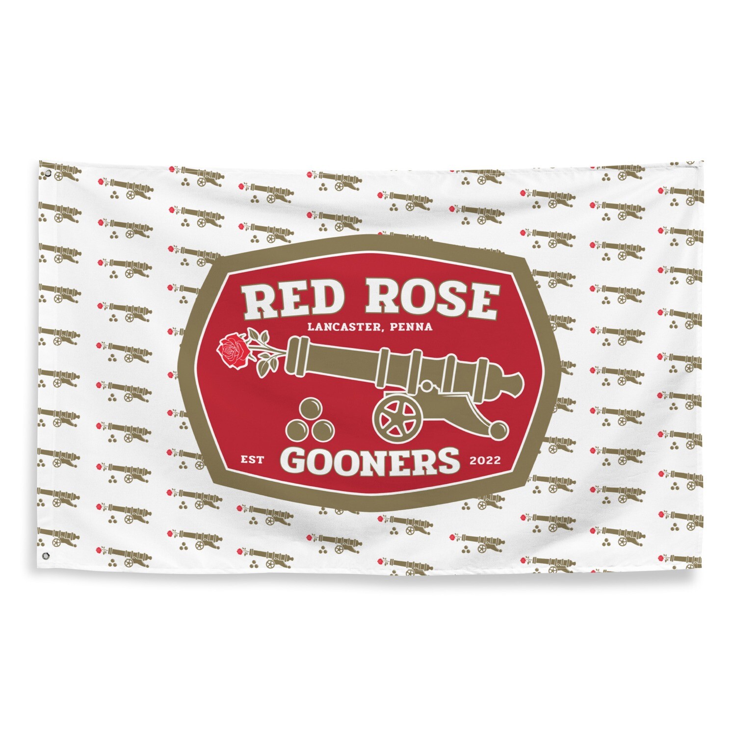 Red Rose Gooners Flag (white)