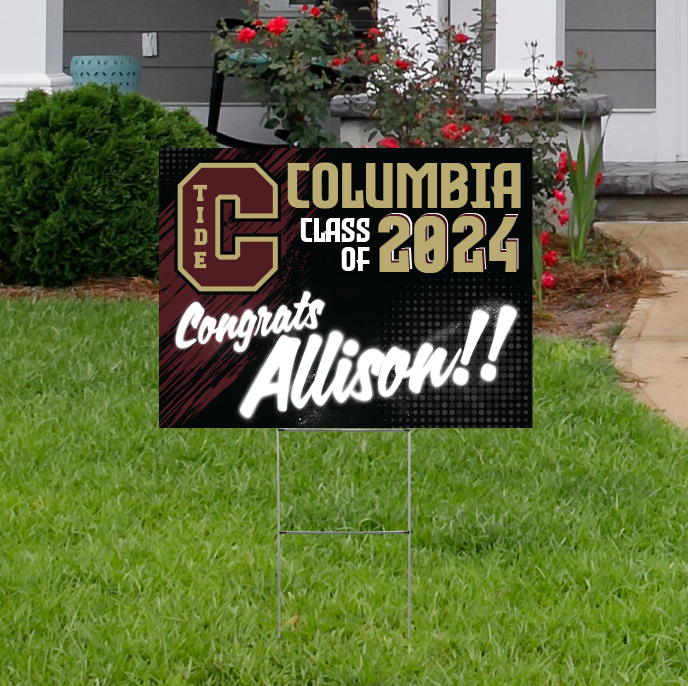 Columbia Class of 2024 Custom Yard Sign