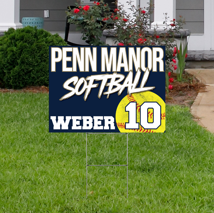 Penn Manor 2025 Softball Yard Sign