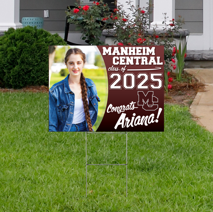 Manheim Central Class of 2025 Photo Yard Sign