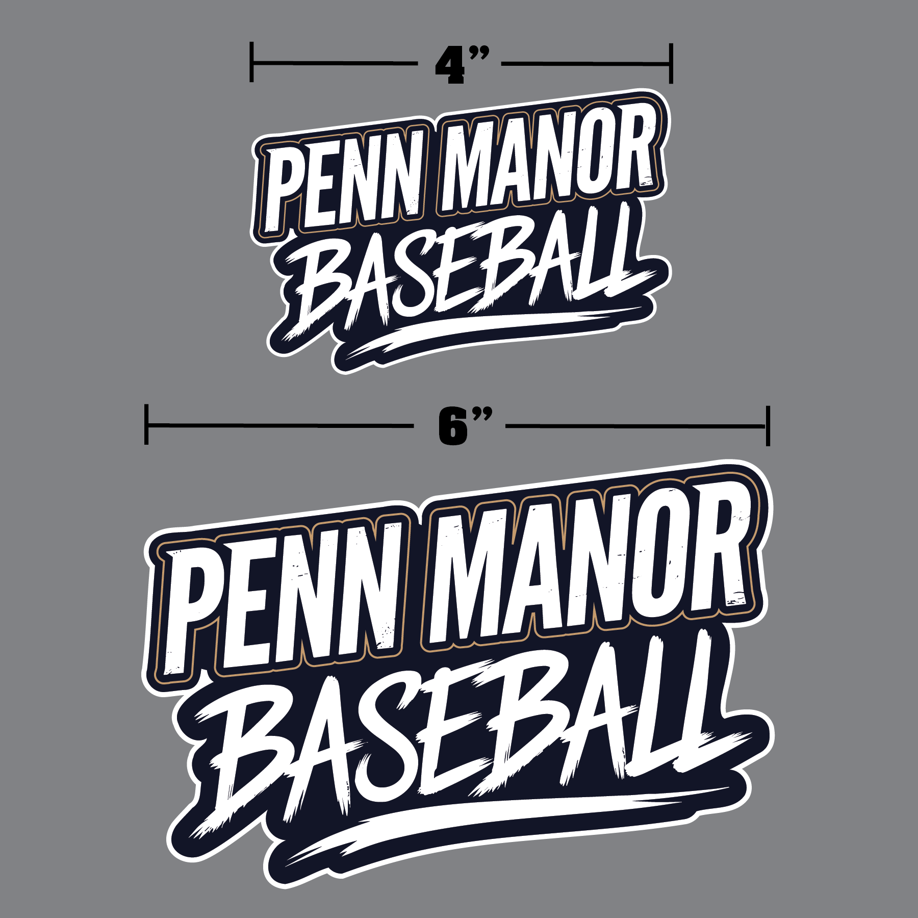 Penn Manor 2025 Baseball Decal (Choose from two sizes)