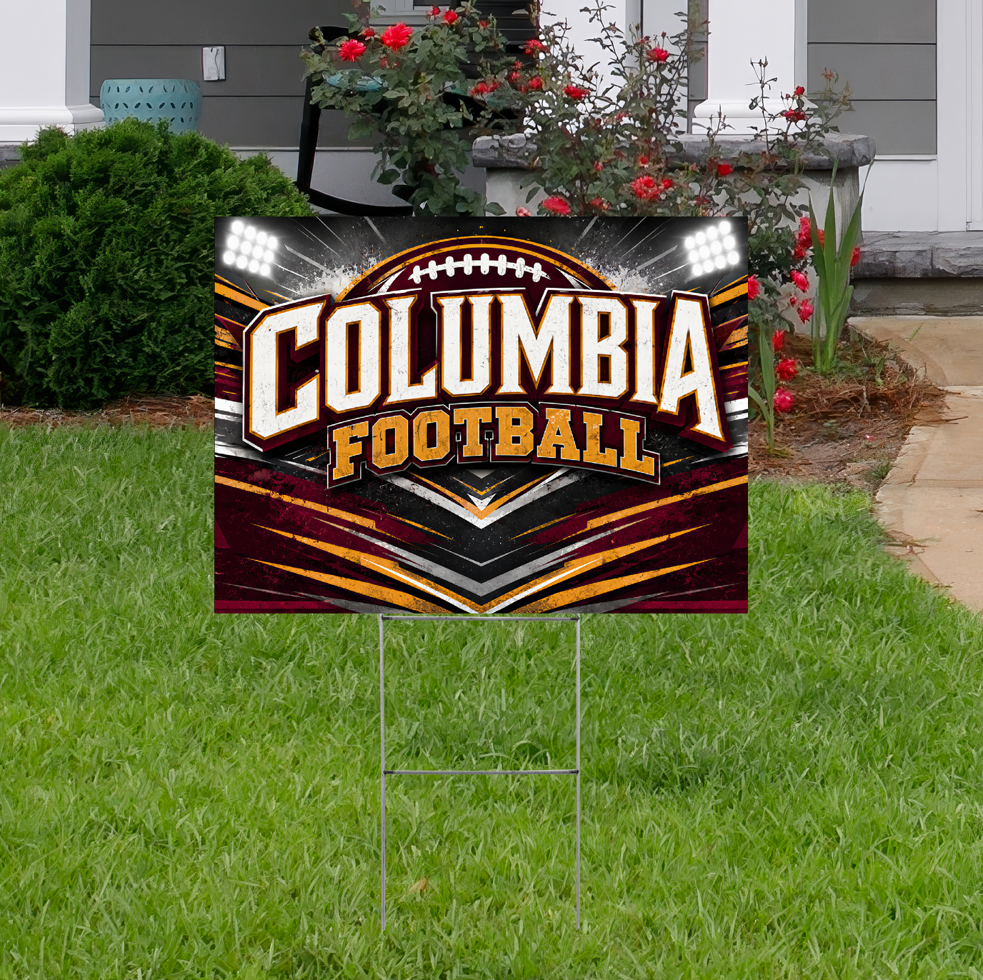 Columbia Football Custom Yard Sign