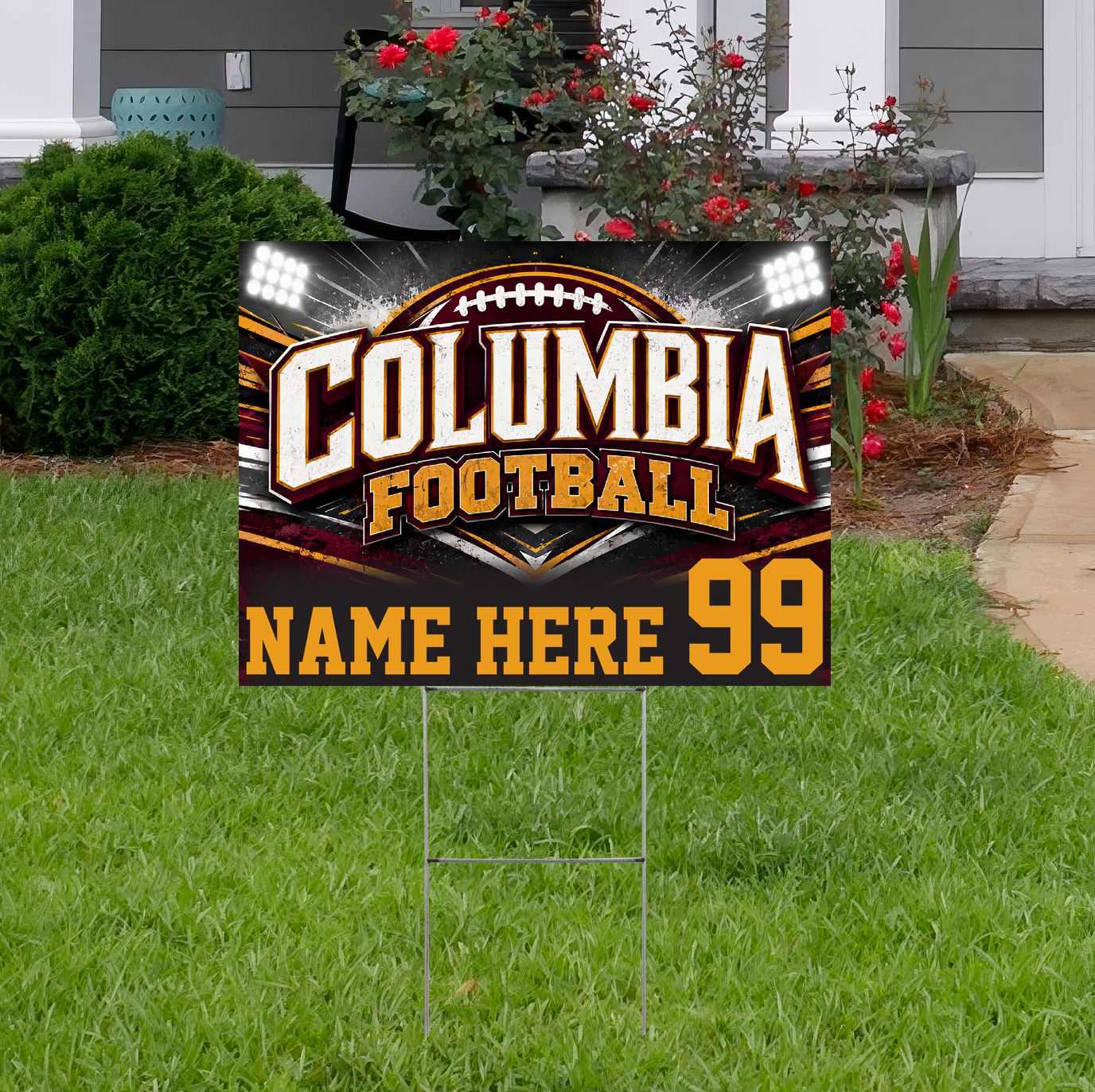 Columbia Football Custom Yard Sign