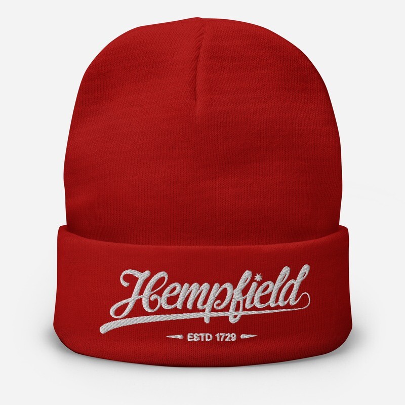 Hempfield Script Embroidered Beanie