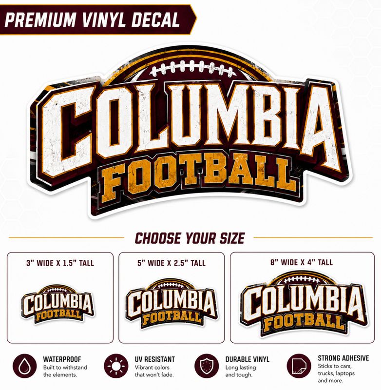 Columbia Football Decal