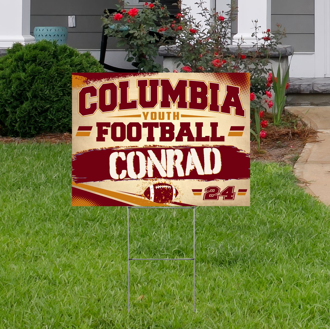 Columbia Youth Football Custom Yard Sign Columbia Youth Football Custom Yard Sign