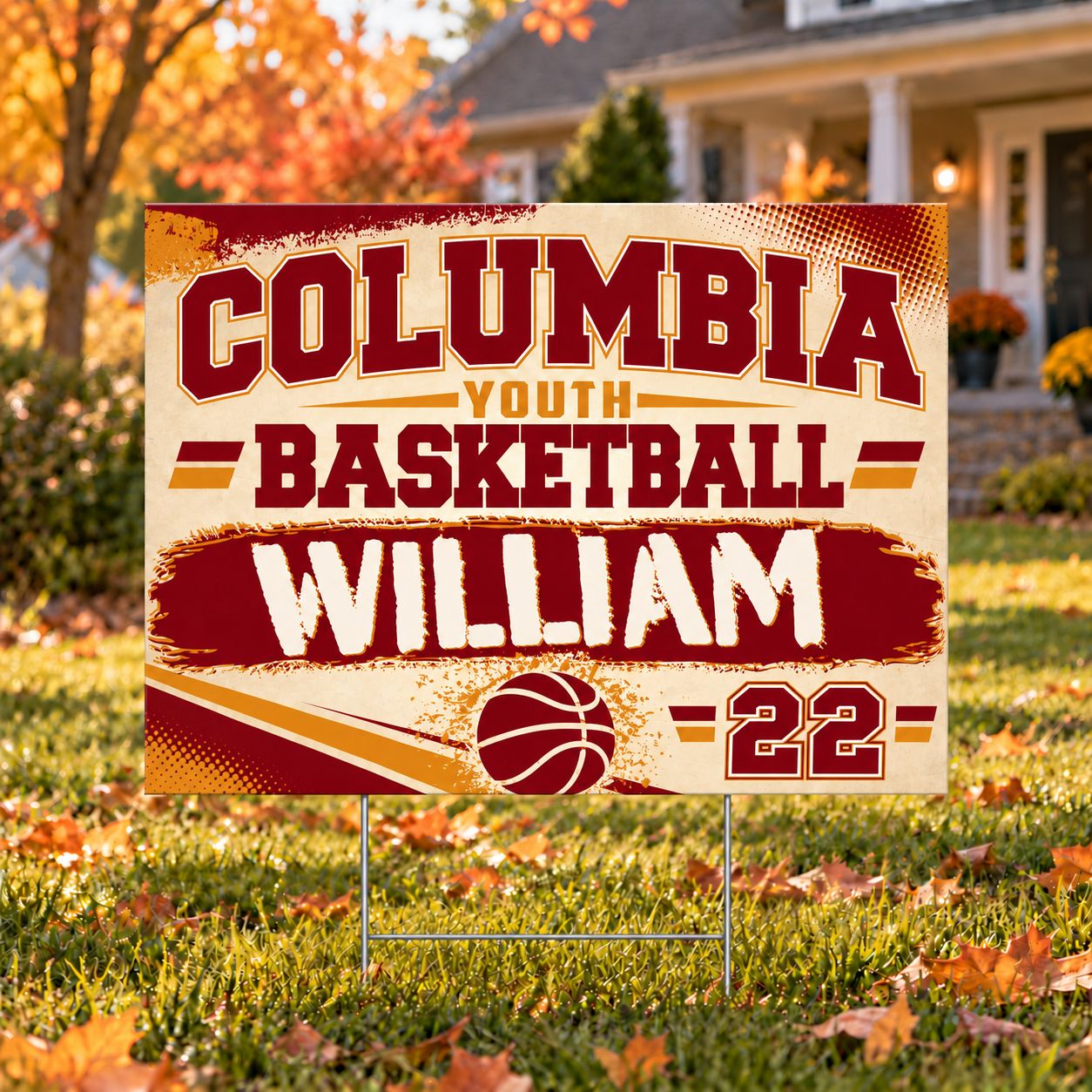 Columbia Youth Basketball Custom Yard Sign