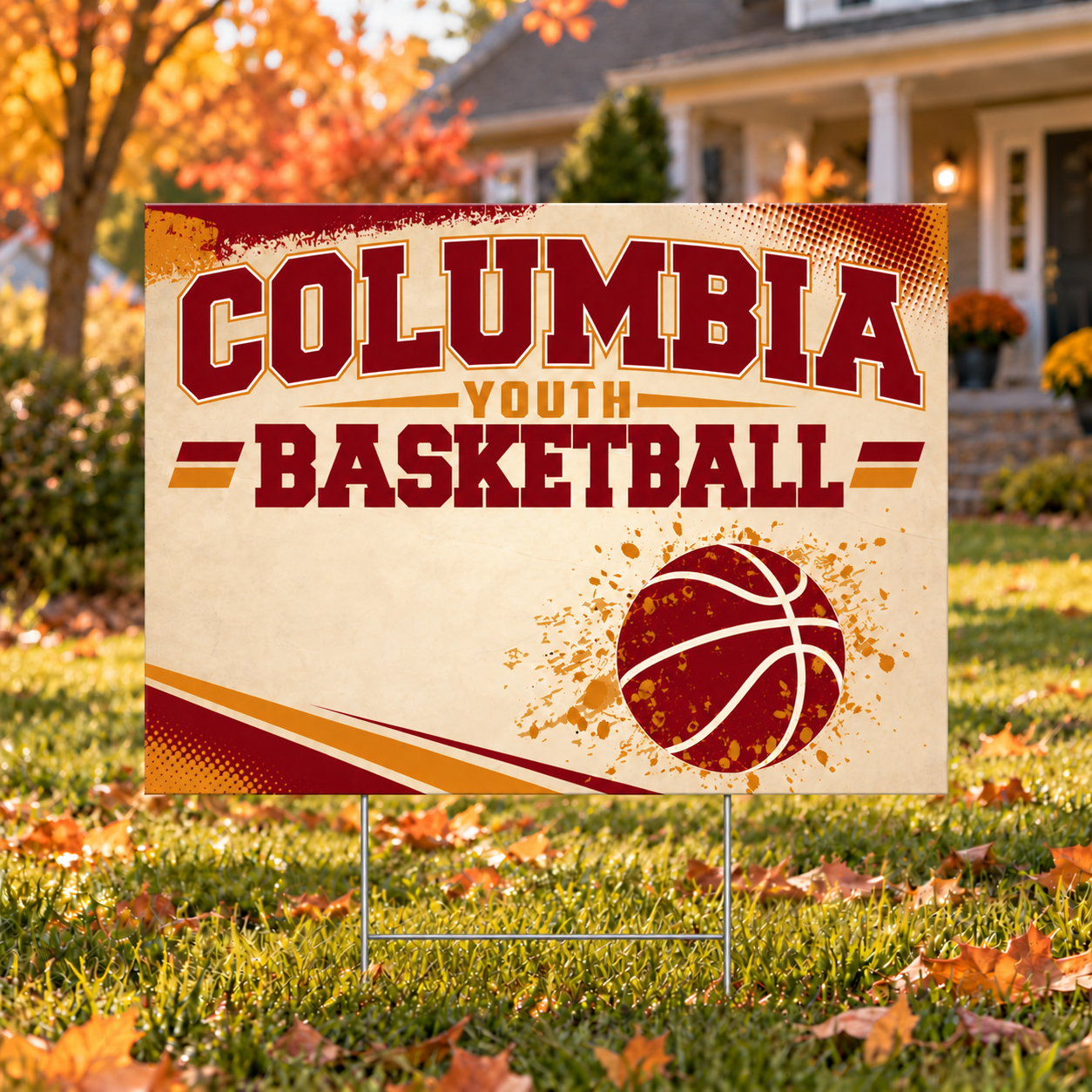 Columbia Youth Basketball Custom Yard Sign