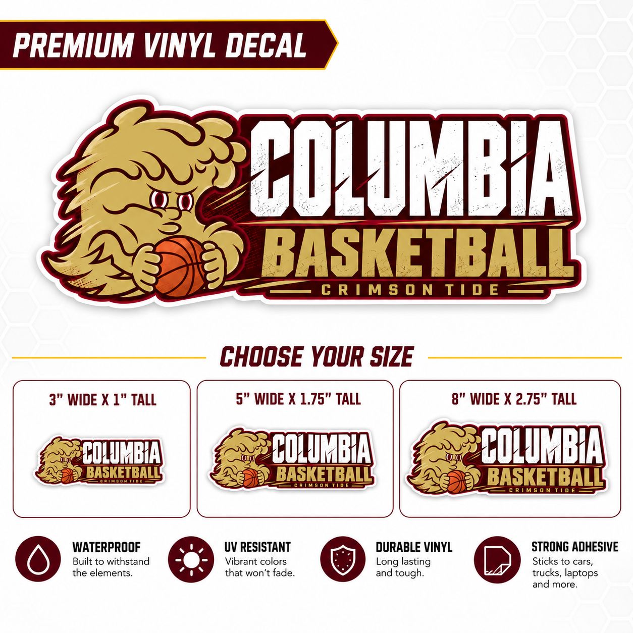 Columbia High School Basketball Decal