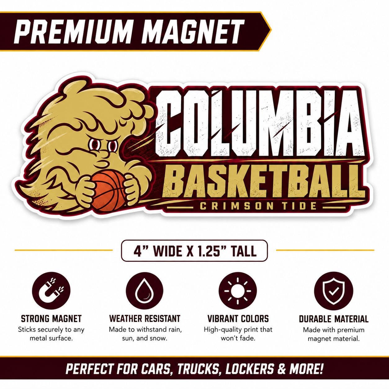 Columbia High School Basketball Magnet Columbia High School Basketball Magnet