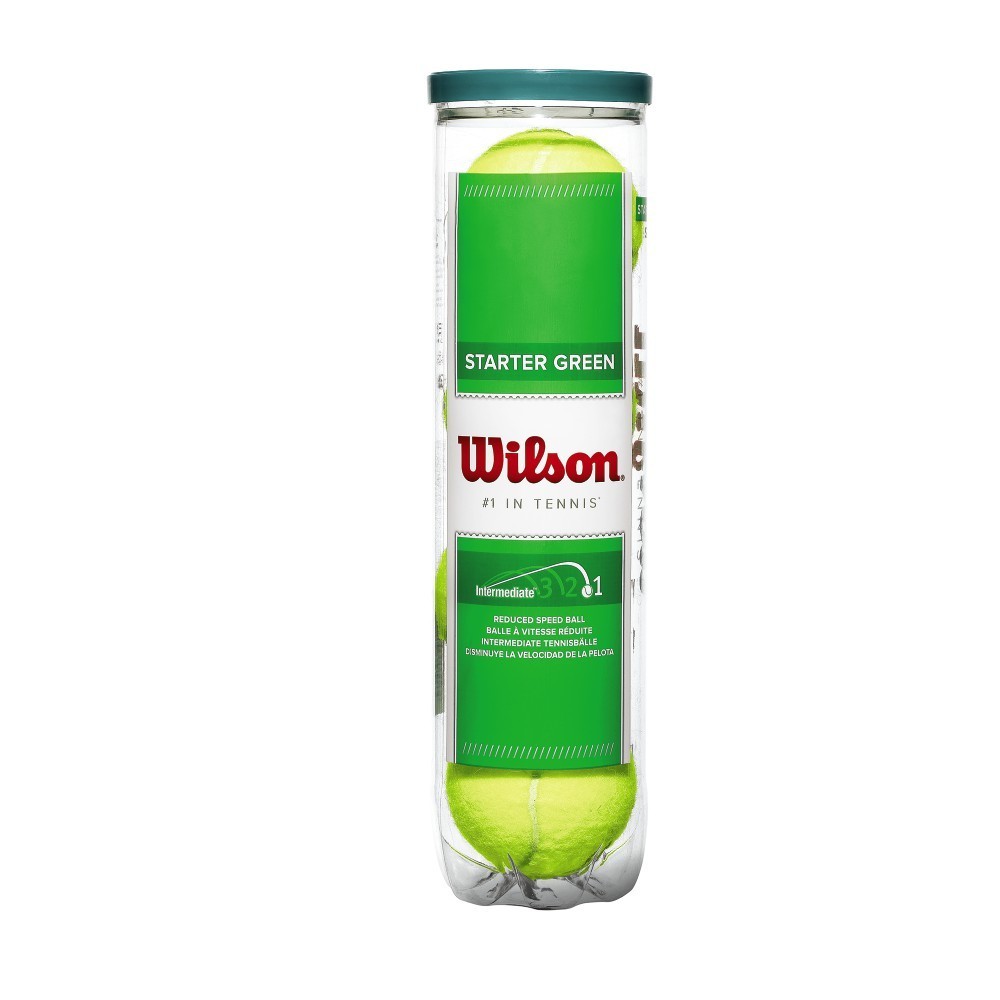 Wilson Starter Green Tennis Balls - 4 Ball Tube