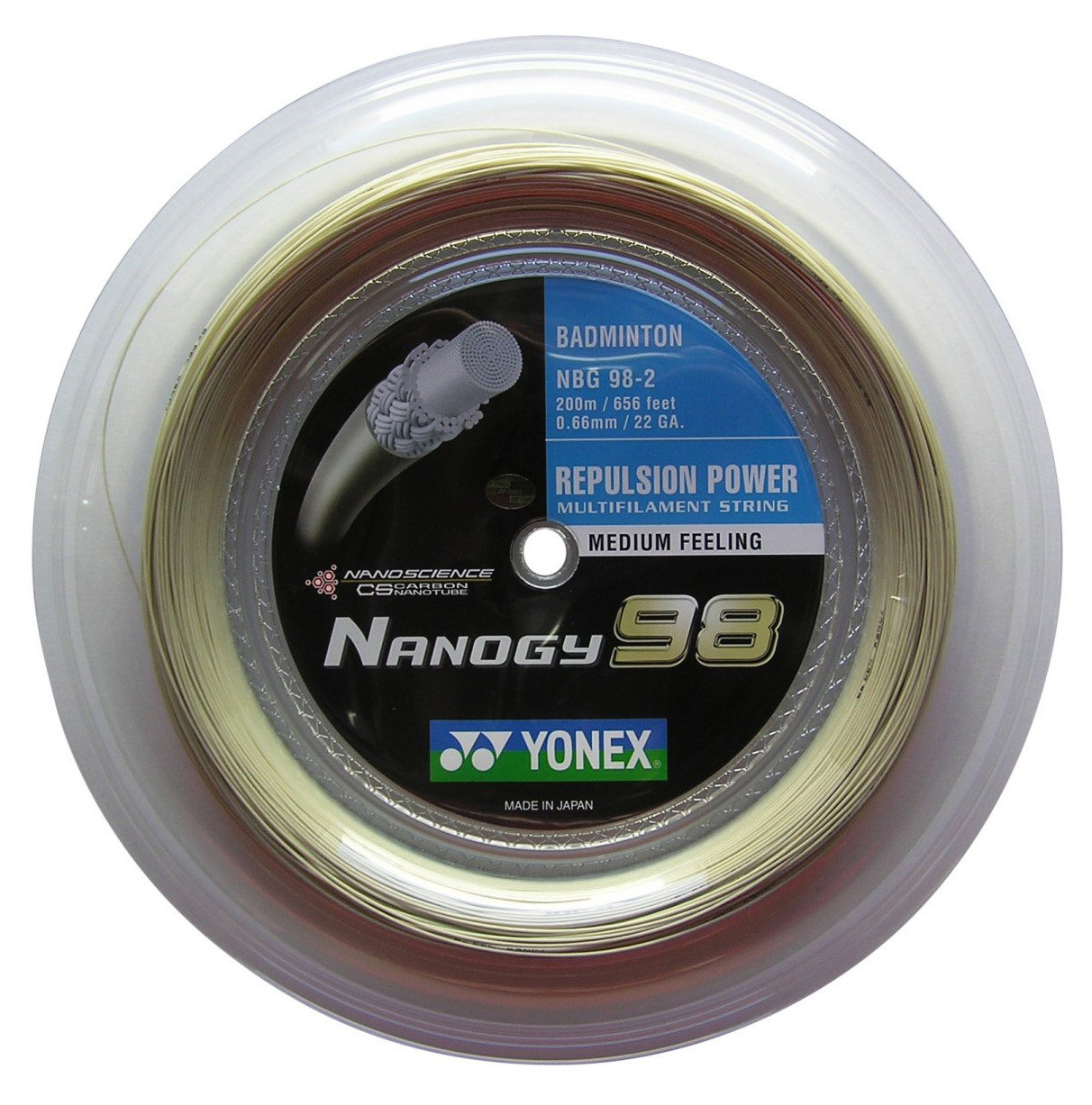 Yonex Nanogy 98 Badminton String - 200m Reel