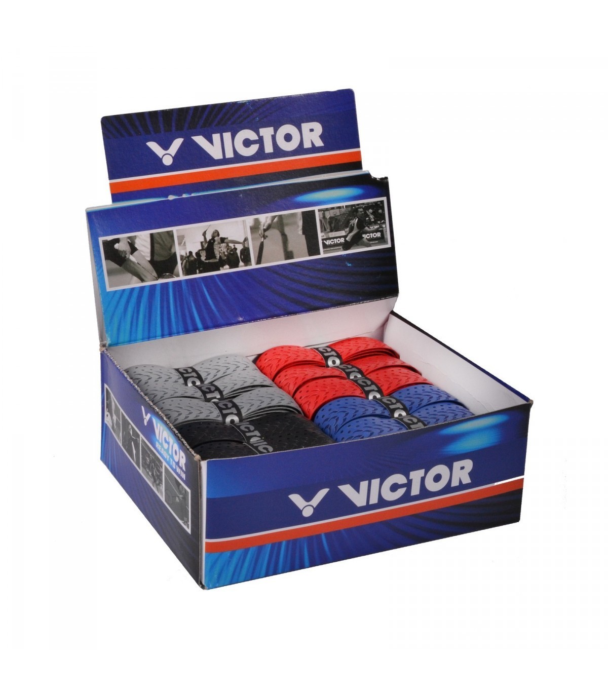 Victor Fishbone Grip Assorted Colours - Box of 25
