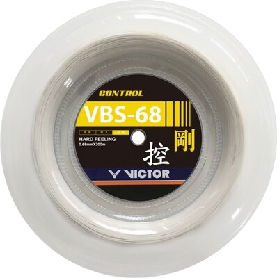 Victor VBS 68 Badminton String - 200m Reel - White