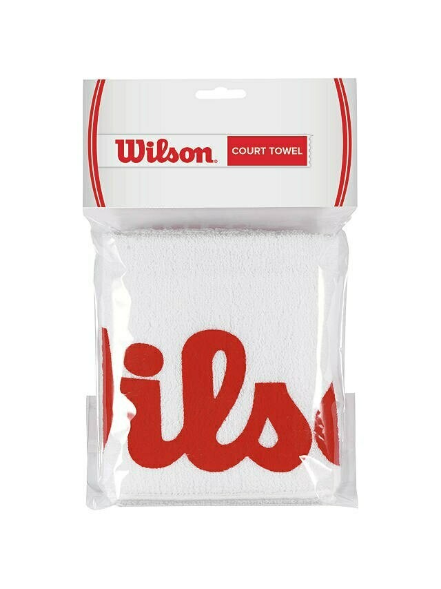 Wilson Court Towel - White/Red