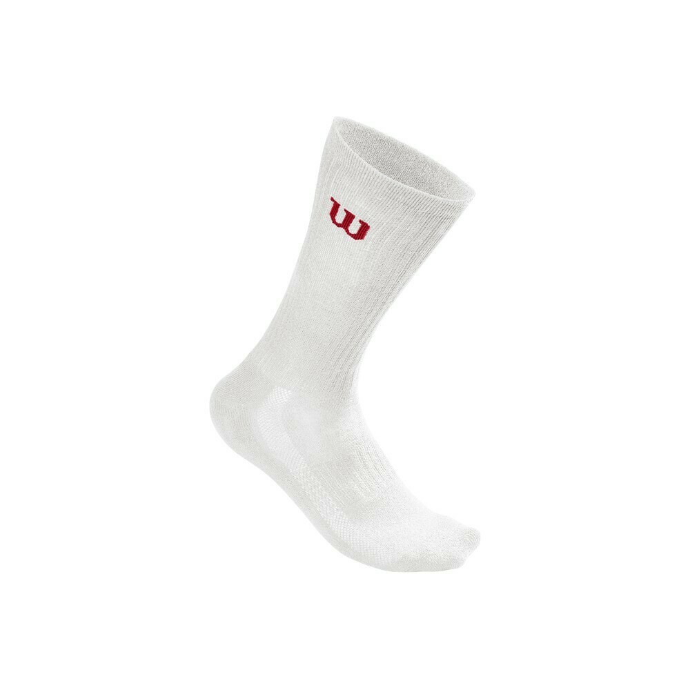 Wilson Men&#39;s Crew Socks White - 3 Pack