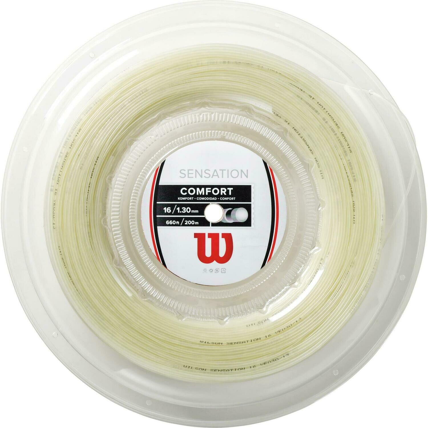 Wilson Sensation 16 Comfort Tennis String 200m Reel - Natural