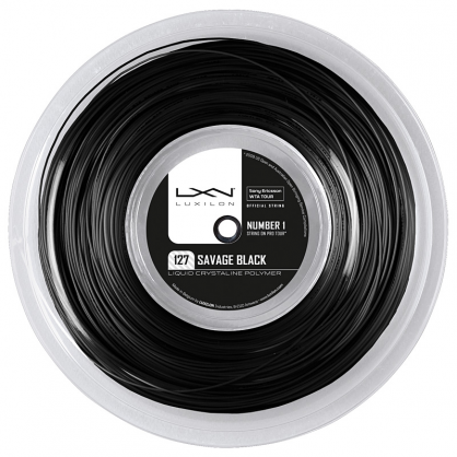 Luxilon Savage 127 Tennis String 200m Reel - Black