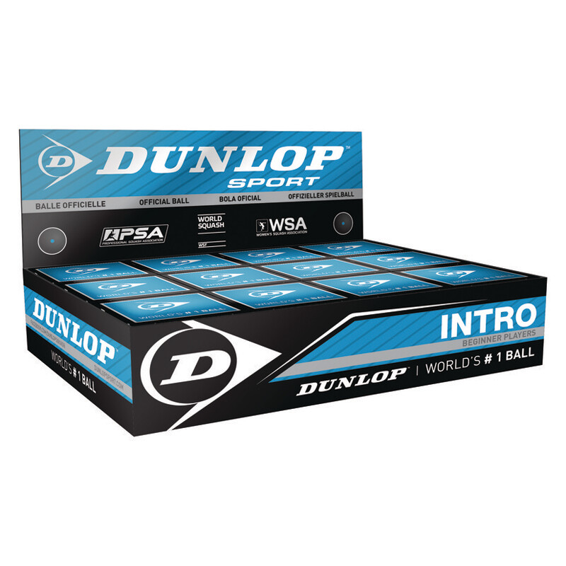 Dunlop Intro Squash Ball Blue Spot Dozen