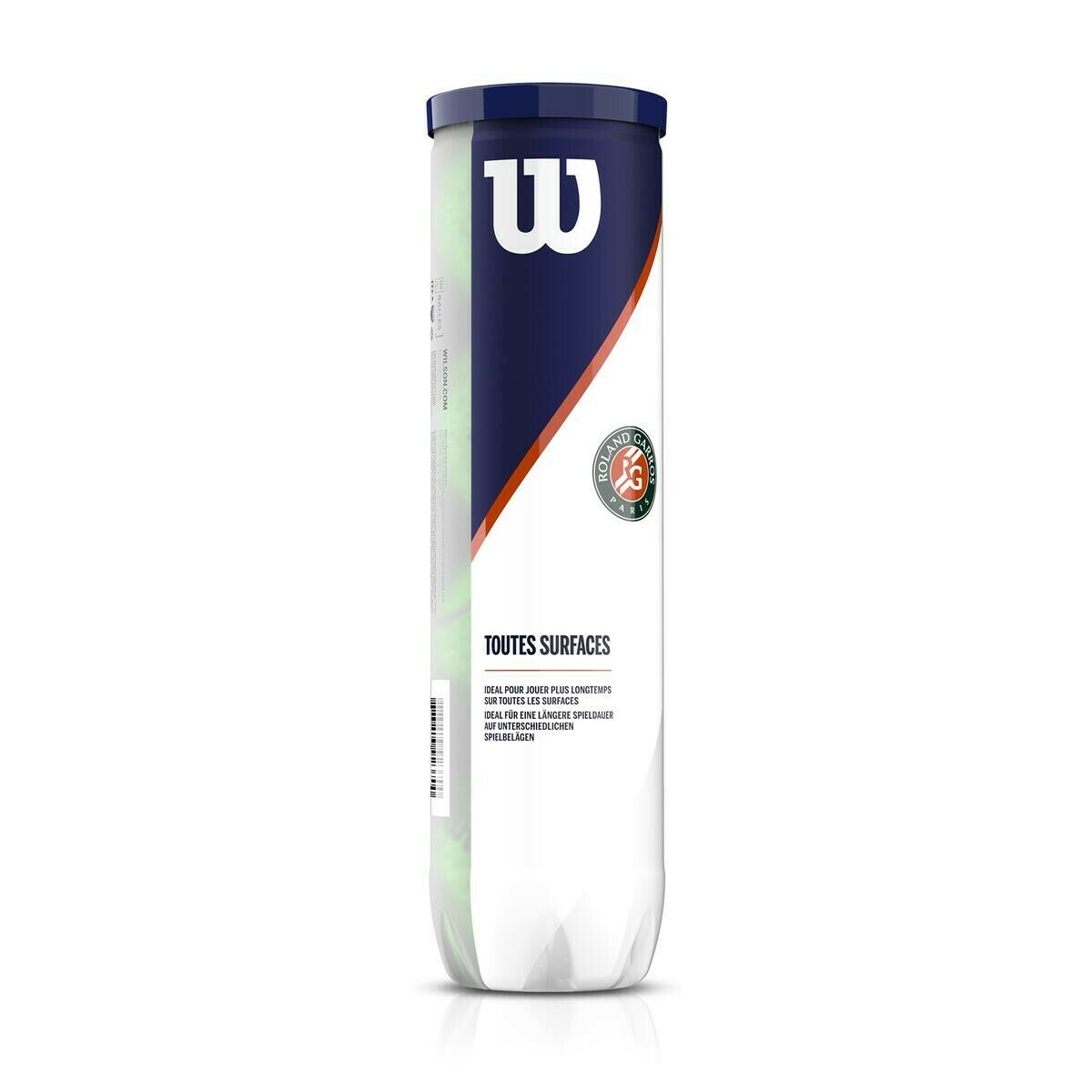 Wilson Roland Garros All Court Tennis Balls - 4 Ball Tube