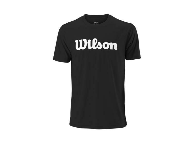 Wilson Mens Script Tech Tee - Black, Size: M